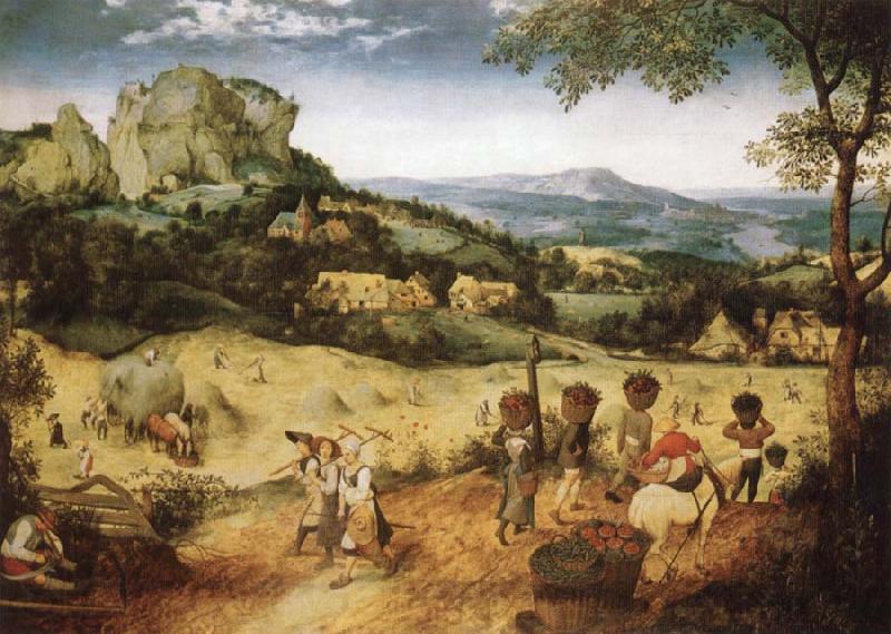 BRUEGEL, Pieter the Elder Haymaking Norge oil painting art